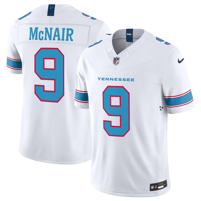 Men's Tennessee Titans #9 Steve McNair White 2026 F.U.S.E. Vapor Limited Stitched Football Jersey