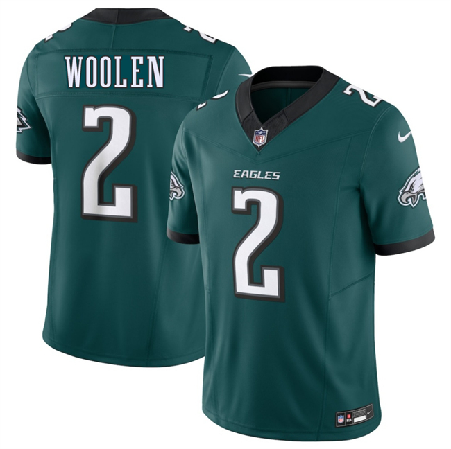 Men's Philadelphia Eagles #2 Tariq Woolen Green 2026 F.U.S.E. Vapor Untouchable Limited Stitched Football Jersey