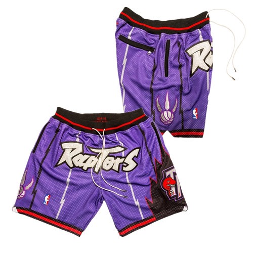 Mens Toronto Raptors Purple Shorts (Run Small)