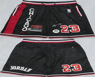 Men's Chicago Bulls #23 Michael Jordan Black 2025 Shorts