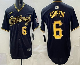 Men's Pittsburgh Pirates #6 Konnor Griffin Black Alternate Limited Jersey