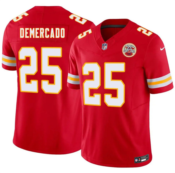 Men’s Kansas City Chiefs #25 Emari Demercado Red 2026 F.U.S.E. Vapor Untouchable Limited Football Stitched Jersey