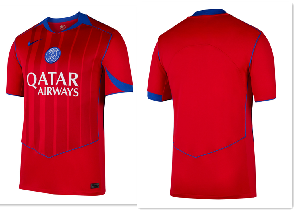 Youth Nike Paris Saint-Germain Red 3rd 2025-2026 Shirt
