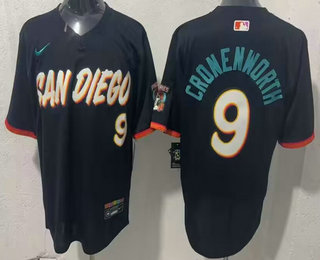 Men's San Diego Padres #9 Jake Cronenworth Black 2026 City Connect Stadium Jersey