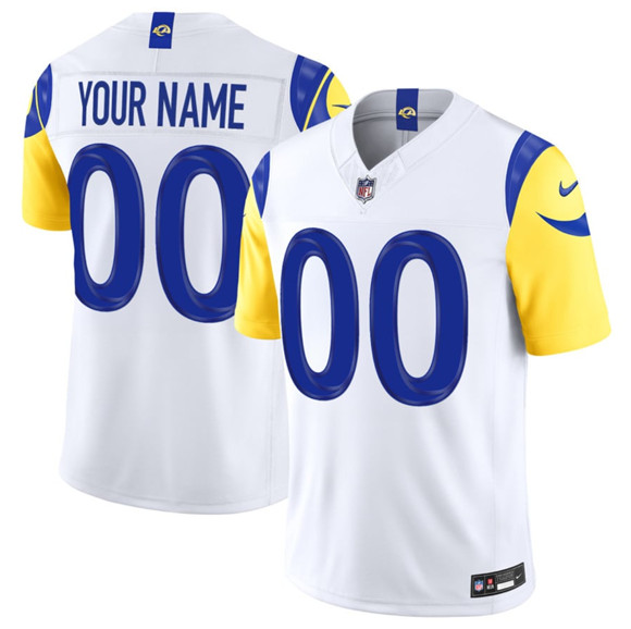 Men's Los Angeles Rams Active Player Custom White 2026 F.U.S.E. Vapor Limited Football Stitched Jersey