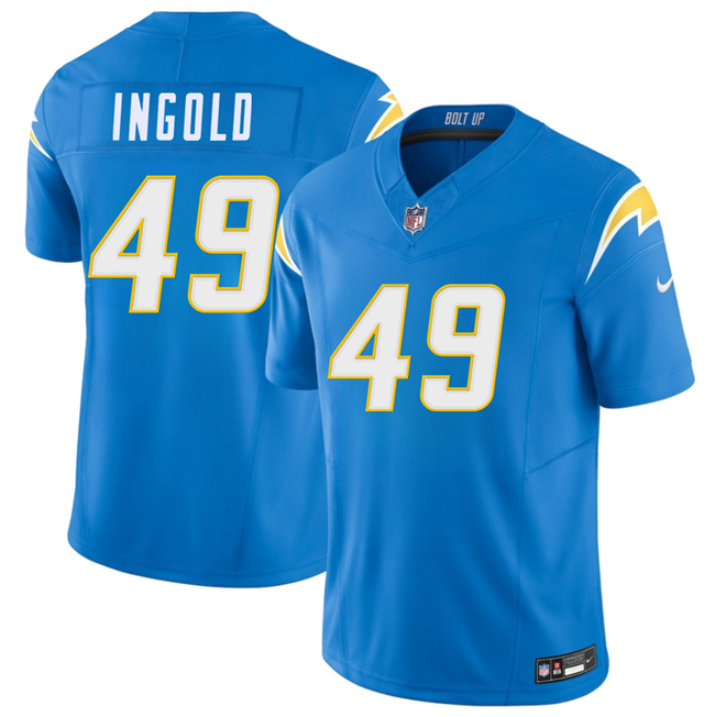 Men's Los Angeles Chargers #49 Alec Ingold Blue 2026 F.U.S.E. Vapor Limited Football Stitched Jersey