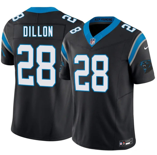Men's Carolina Panthers #28 A.J. Dillon Black 2026 F.U.S.E. Vapor Limited Football Stitched Jersey