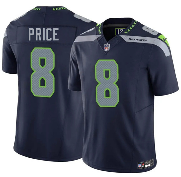 Men's Seattle Seahawks #8 Jadarian Price Navy 2026 F.U.S.E. Vapor Untouchable Limited Football Stitched Jersey
