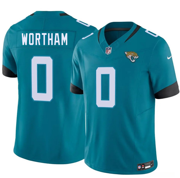 Men's Jacksonville Jaguars #0 Michael Wortham Teal 2026 Draft F.U.S.E. Vapor Untouchable Limited Football Stitched Jersey