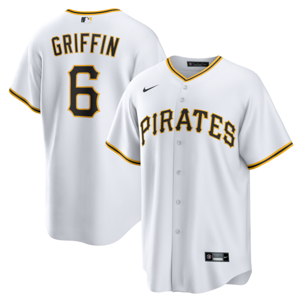 Men's Pittsburgh Pirates #6 Konnor Griffin Nike White Home Replica Jersey