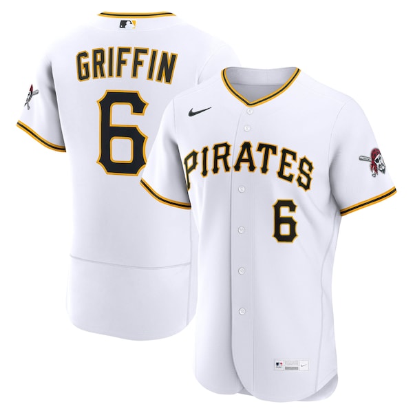 Men's Pittsburgh Pirates #6 Konnor Griffin Nike White Home Authentic Jersey