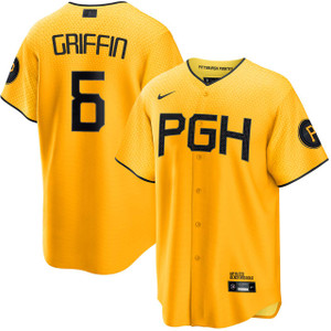 Men's Pittsburgh Pirates #6 Konnor Griffin Yellow City Connect Limited NIKE Jersey
