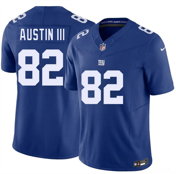 Men's New York Giants #82 Calvin Austin III Blue 2026 F.U.S.E. Vapor Untouchable Limited Football Stitched Jersey