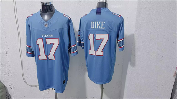 Men's Tennessee Titans #17 Chimere Dike Light Blue 2026 F.U.S.E. Vapor Limited Football Stitched Jersey