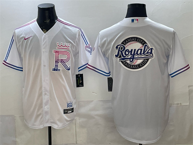 Men's Kansas City Royals Team Big Logo White 2026 City Connect Stadium Stitched Baseball Jersey