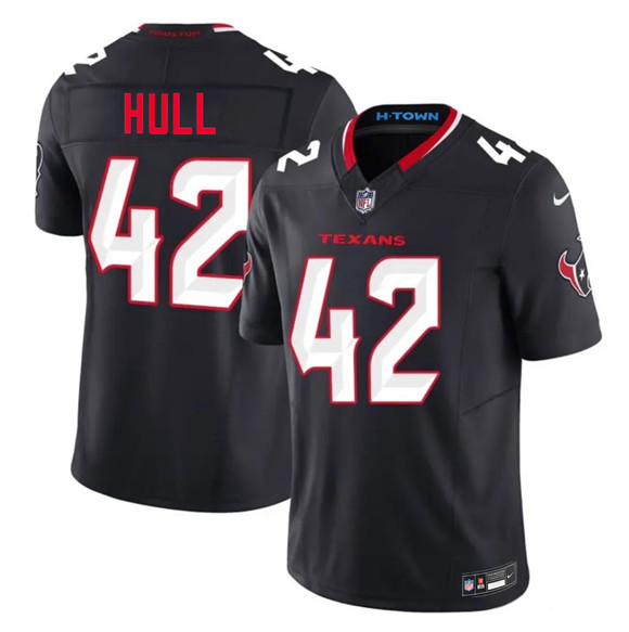 Men's Houston Texans #42 Evan Hull Navy 2nd Alternate 2026 F.U.S.E. Vapor Limited Football Stitched Jersey