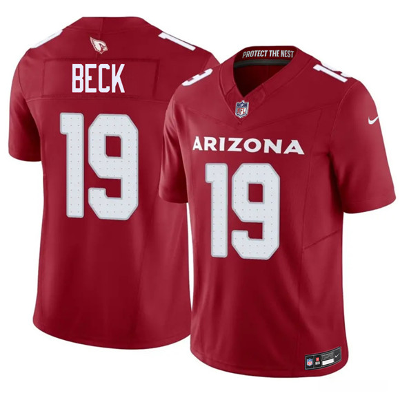 Men's Arizona Cardinals #19 Carson Beck Red 2026 Draft F.U.S.E. Vapor Untouchable Limited Football Stitched Jersey