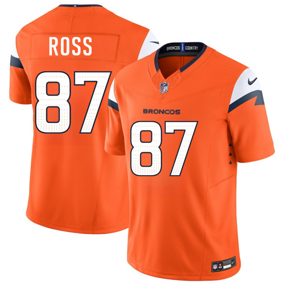 Men's Denver Broncos #87 Cam Ross Orange 2026 Draft F.U.S.E. Vapor Limited Football Stitched Jersey