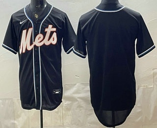 Men's New York Mets Blank 2026 Black Fashion Cool Base Jersey