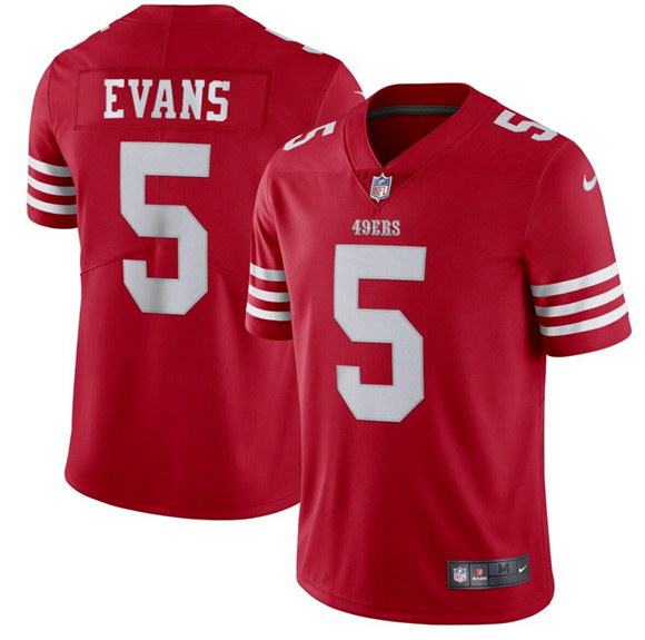 Men's San Francisco 49ers #5 Mike Evans Red 2026 Vapor Untouchable Limited Football Stitched Jersey