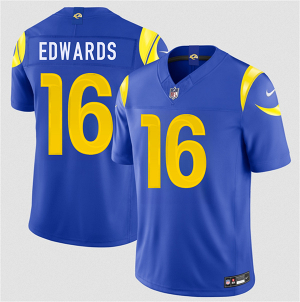 Men's Los Angeles Rams #16 Tru Edwards Royal 2026 F.U.S.E. Vapor Limited Football Stitched Jersey
