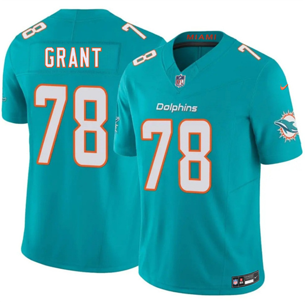 Men's Miami Dolphins #78 Kenneth Grant Aqua 2026 F.U.S.E. Vapor Limited Football Stitched Jersey