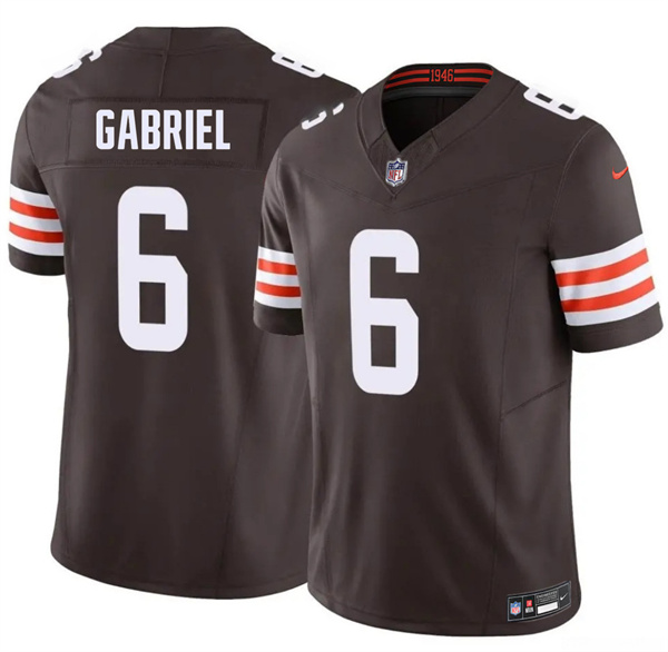 Men's Cleveland Browns #6 Dillon Gabriel Brown 2026 F.U.S.E. Vapor Limited Football Stitched Jersey