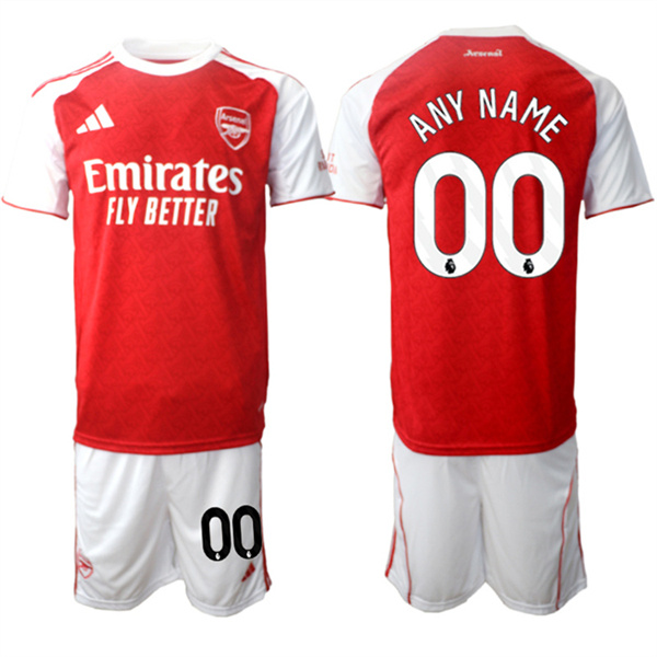 Men's Arsenal F.C Active Player Custom 2026 Red Home Soccer Jersey Suit
