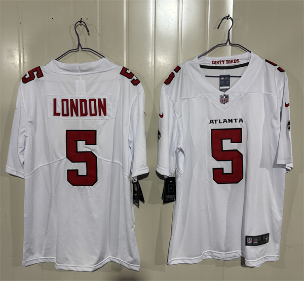 Men's Atlanta Falcons #5 Drake London White 2026 New Vapor Untouchable Limited Football Stitched Jersey